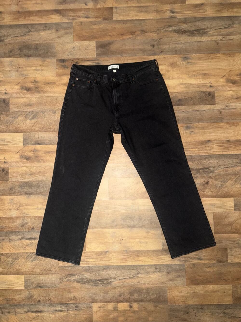 Abercrombie & fitch women’s low rise the baggy black denim jeans